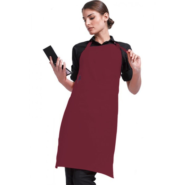 Förkläde i bästa färger för damer/damer med ficka/arbetskläder Burgundy One Size