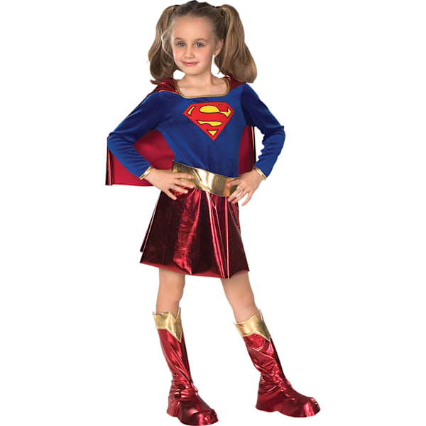 Supergirl Dam/Dam Deluxe Kostym L Blå/Röd/Guld Blue/Red/Gold L