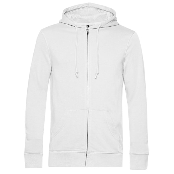 B&C Herr Zippade Hoodie L Vit, Organisk White L