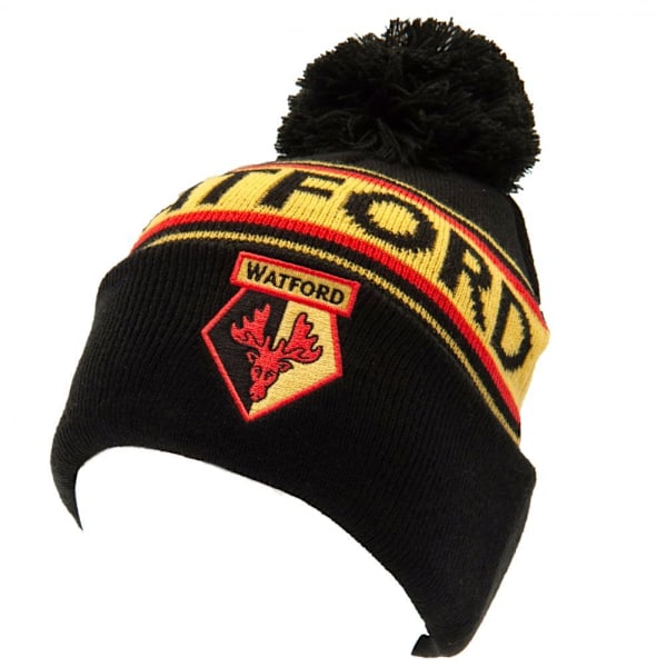 Watford FC Randig Mössa One Size Svart/Gul/Röd Black/Yellow/Red One Size