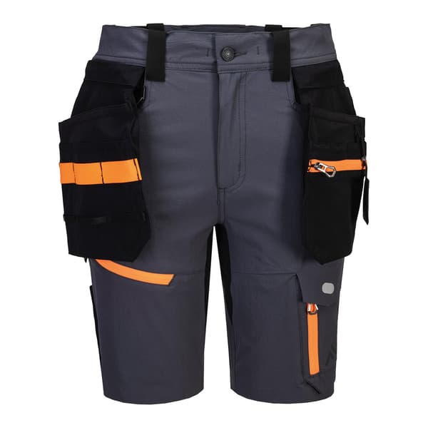 Portwest EV4 Arbets Shorts för Män 32R Grå Grey 32R