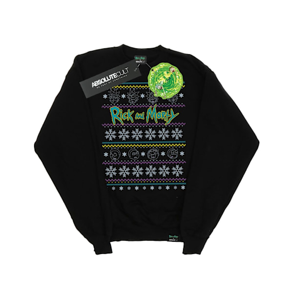 Rick And Morty Herr Jultröjor Sweatshirt L Svart Black L