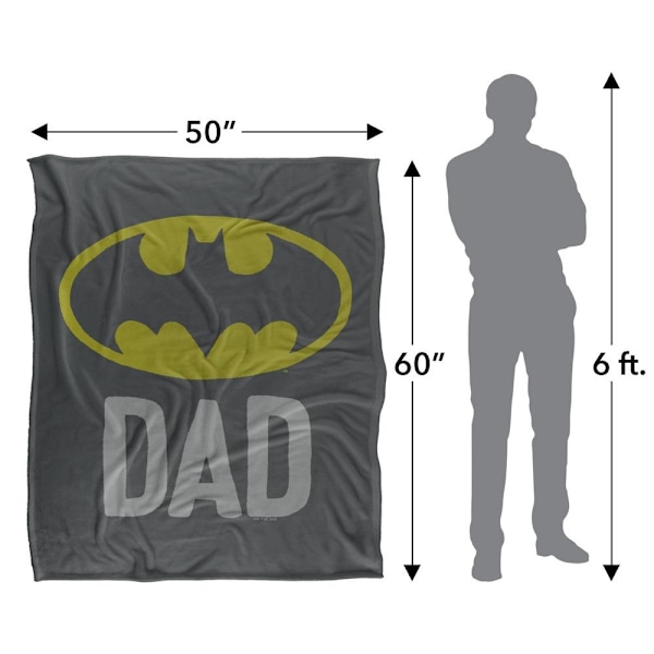 Batman Pappa Logotyp Filt One Size Flerfärgad Multicoloured One Size