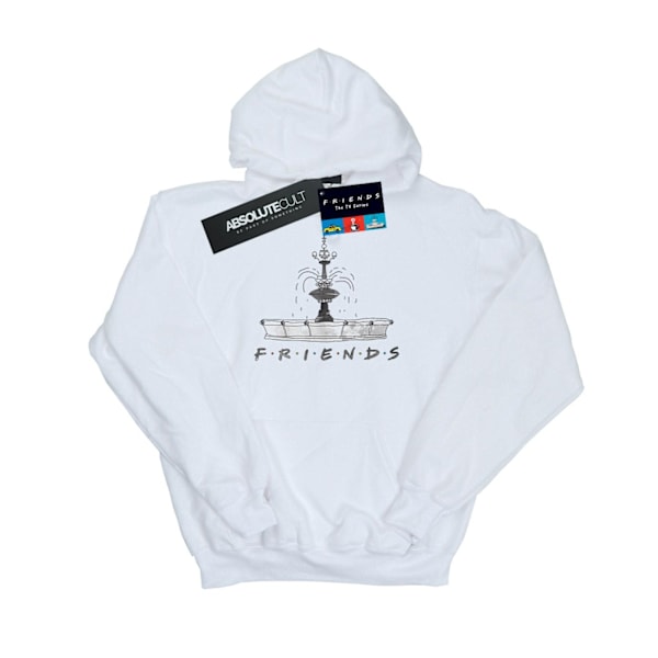 Friends Dam Hoodie för kvinnor/damer med skiss av fontän L Vit White L