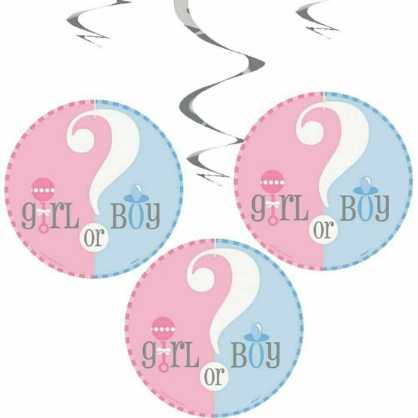 Unika festkönsavslöjande virvelströmmar (3-pack) En storlek Pink/Blue/Silver One Size