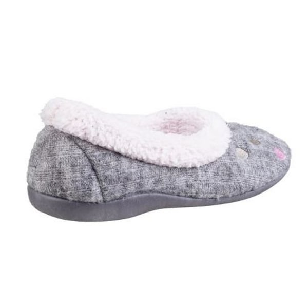 Fleet & Foster Dam/Damer Alaska Slip On Tofflor 6 UK Grå Grey 6 UK