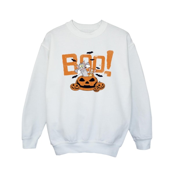 Tom & Jerry Girls Halloween Boo! Sweatshirt 3-4 år Vit White 3-4 Years