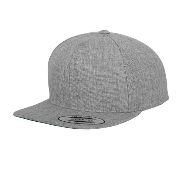 Flexfit Classic Snapback keps för män, en storlek, gråmelerad Heather Grey One Size