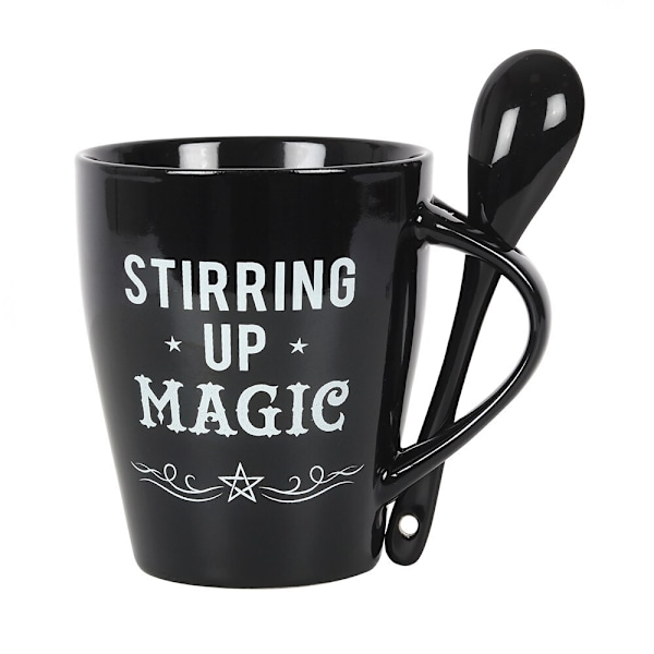 Something Different Stirring Up Magic Keramisk Mugg Set En Storlek Black/White One Size