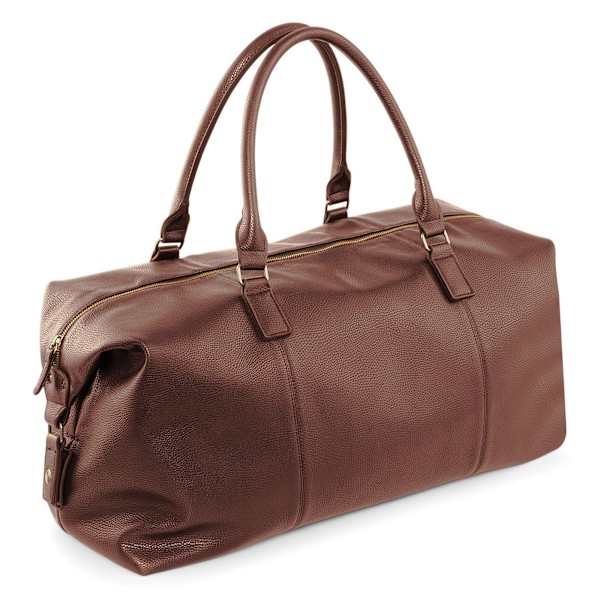 Quadra NuHude Faux Läder Weekender Holdall Väska (2-pack) På Tan One Size