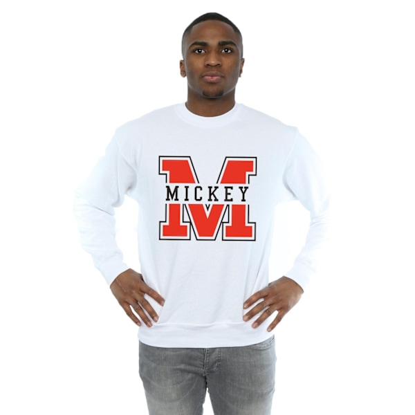 Disney Herr Mickey Mouse M Sweatshirt 4XL Vit White 4XL