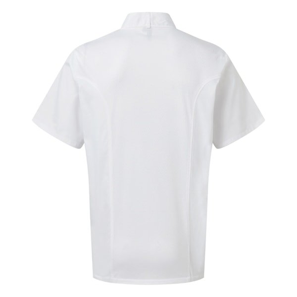 Premier Mens Coolchecker Kortärmad Kockjacka XS Vit White XS