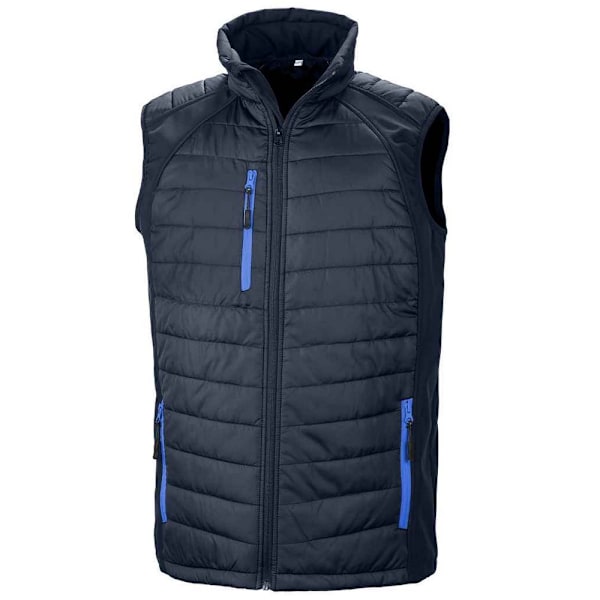 Result Genuine Recycled Unisex Adult Compass Softshell Padded G Navy/Royal Blue L