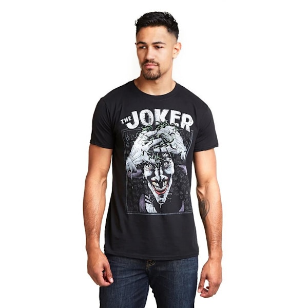 The Joker Mens Crazed T-Shirt XL Svart/Vit Black/White XL