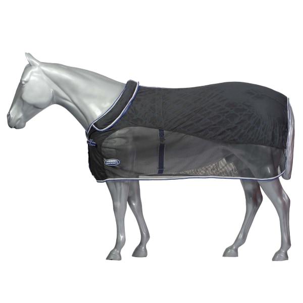 Weatherbeeta Wick Dri II Combo Neck Horse Cooler Rug 4´ 6 Char Charcoal/Blue/White 4´ 6
