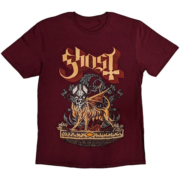 Ghost Unisex Adult Firemilk T-Shirt XXL Maroon Red Maroon Red XXL