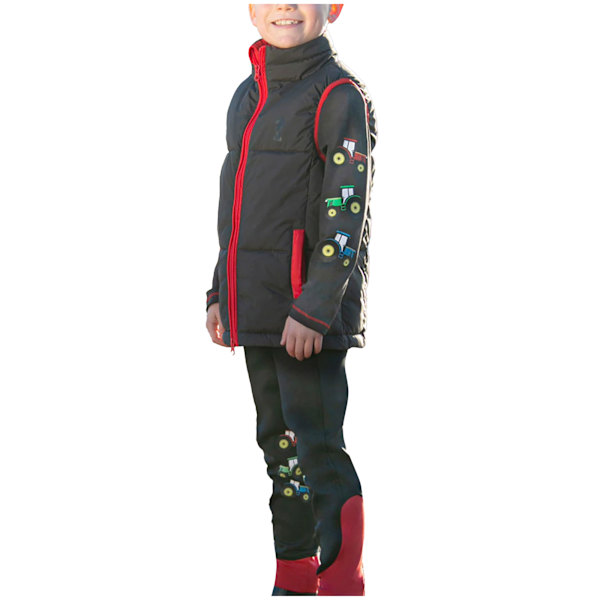 Little Knight Boys Tractor Collection Ridbyxor 9-10 Charcoal Grey/Red 9-10 Years
