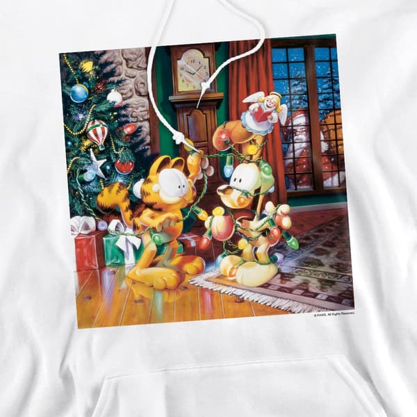 Garfield Herr Odie Träd Huvtröja M Vit White M
