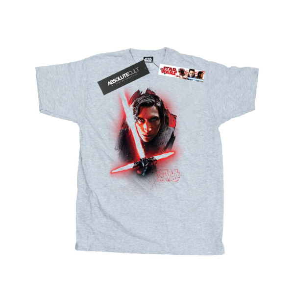 Star Wars: The Last Jedi Mens Kylo Ren Brushed Cotton T-Shirt X Sports Grey XL
