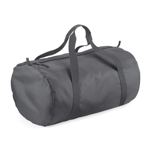 BagBase Packaway Barrel Bag / Duffel Vattentålig Resväska Graphite Grey/ Graphite Grey One Size