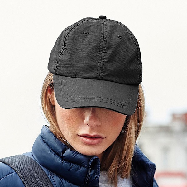 Beechfield Unisex Vattentät 6-Panel Baseballkeps för Utomhusbruk One S Black One Size