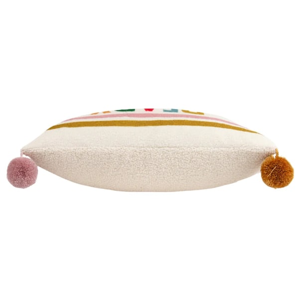 Furn Ready Set Snow Pom Pom Kuddeöverdrag 43cm x 43cm Flerfärgad Multicoloured 43cm x 43cm