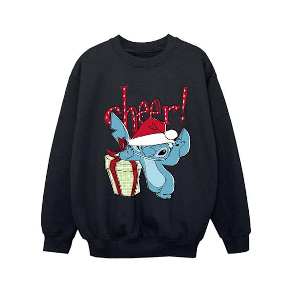 Disney Girls Lilo And Stitch Cheer Sweatshirt 7-8 år Svart Black 7-8 Years