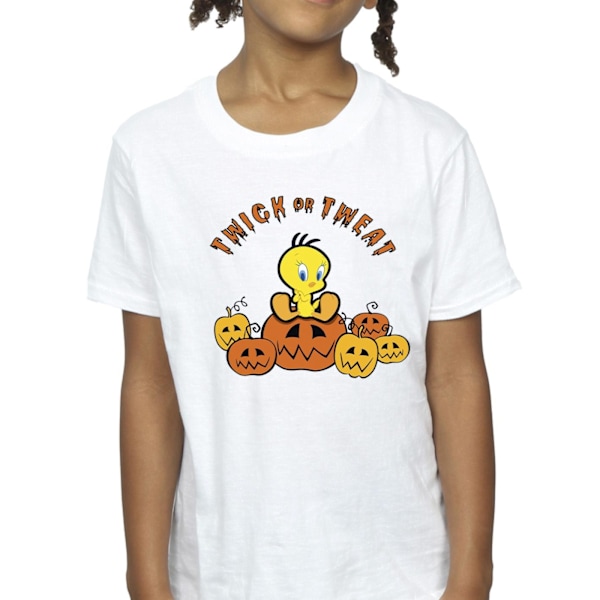 Looney Tunes flickor Twick Or Tweat bomull T-shirt 5-6 år vit White 5-6 Years