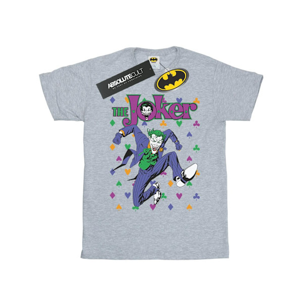 DC Comics Girls Batman Joker Cards Jump Bomull T-shirt 9-11 år Sports Grey 9-11 Years