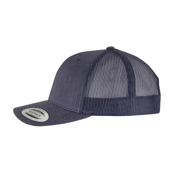 Yupoong Flexfit Retro Snapback Trucker-keps One Size Heather Navy Heather Navy One Size