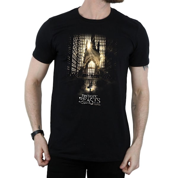 Fantastiska vidunder: Grindelwalds brott - T-shirt med filmaffisch för män, 3XL, svart Black 3XL