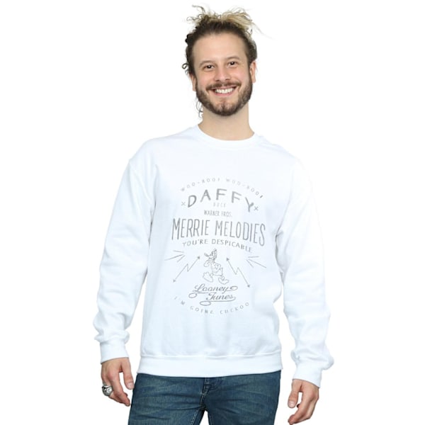 Looney Tunes Herr Daffy Duck Despicable Sweatshirt M Vit White M