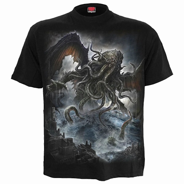 Spiral Direct Barn/Barn Cthulhu T-shirt med korta ärmar för barn 7-8 år Black 7-8 Years