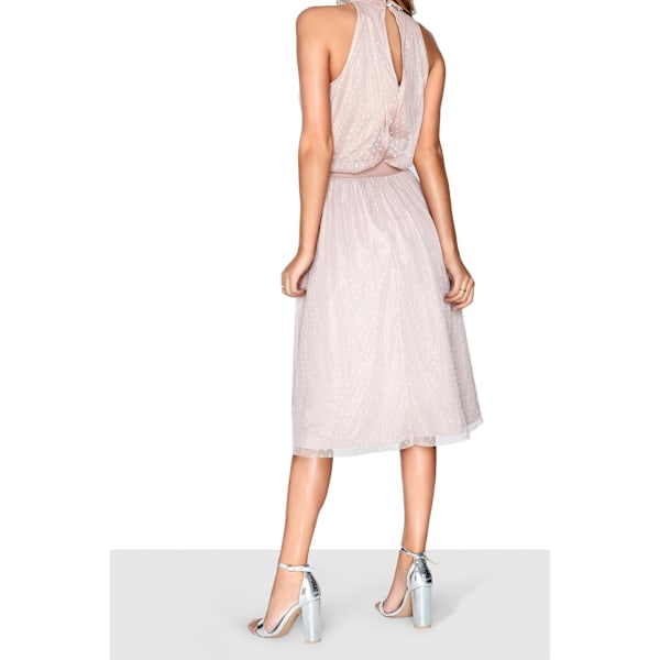 Little Mistress Dam/Dam Midi Dot Kjole 12 UK Mink Mink 12 UK