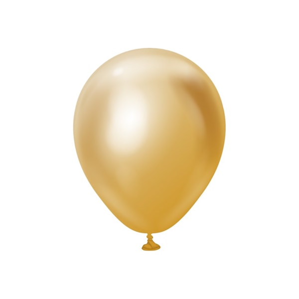 Kalisan Latex Mirror Ballonger (Förpackning om 100) En Storlek Guld Gold One Size