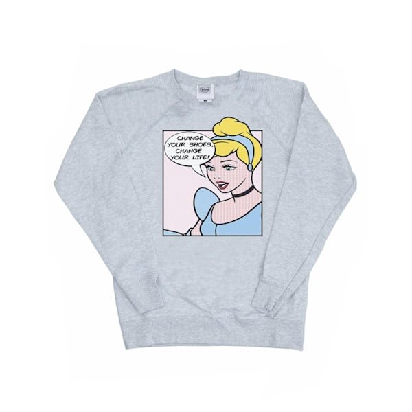 Disney Princess Dam/Damer Askungen Pop Art Sweatshirt L H Heather Grey L