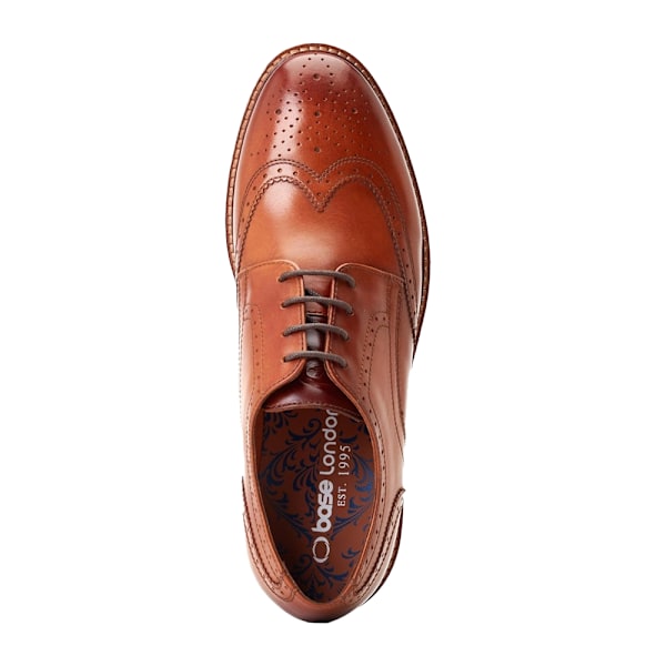 Base London Joe Läder Brogues för män 11 UK Bränd Tan Burnt Tan 11 UK