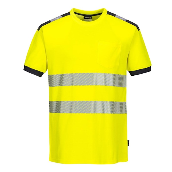 Portwest Herr PW3 Bomull Varsel Komfort T-shirt M Gul/Grå Yellow/Grey M