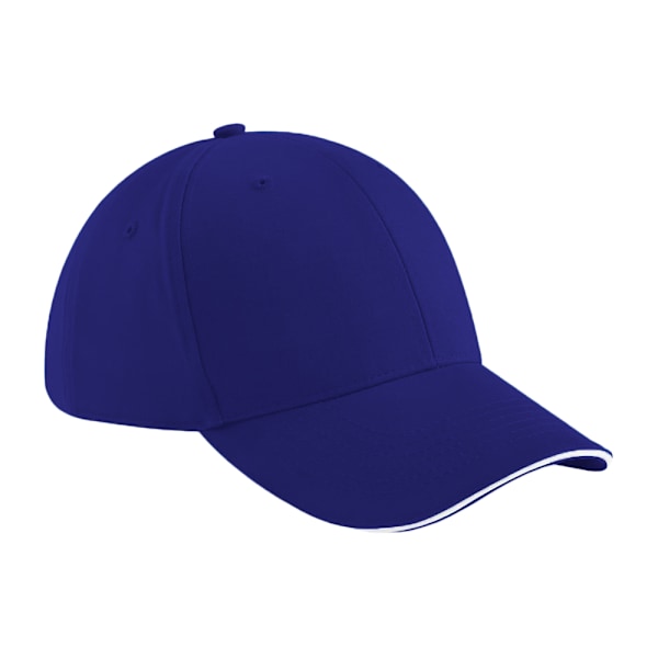 Beechfield Vuxen Unisex Athleisure Bomull Baseball Cap (2-pack) French Navy/White One Size
