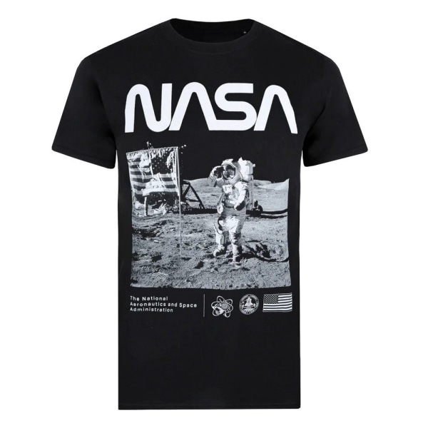 NASA Herr Salute bomull T-shirt S Svart Black S