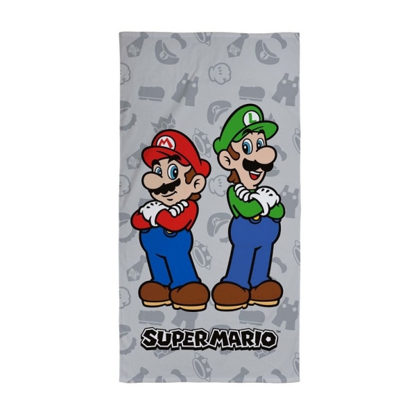 Nintendo Mario & Luigi Cotton Beach Handduk One Size Grå/Multico Grey/Multicoloured One Size