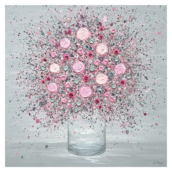 Jo Gough Roses Print 30cm x 30cm Blush Pink Blush Pink 30cm x 30cm