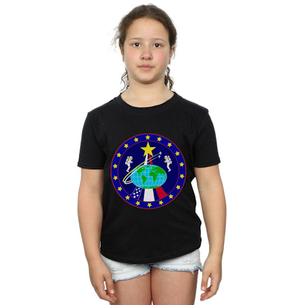 NASA Girls Classic Globe Astronauts Bomull T-shirt 7-8 år Bl Black 7-8 Years