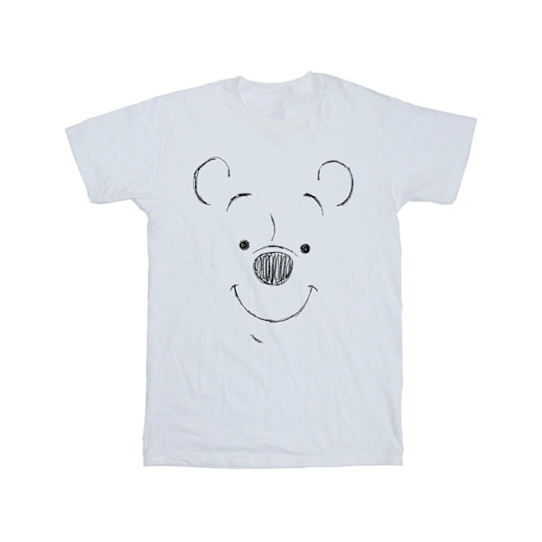 Disney Winnie The Pooh T-shirt för män med Winnie The Poohs ansikte, 3XL, vit White 3XL