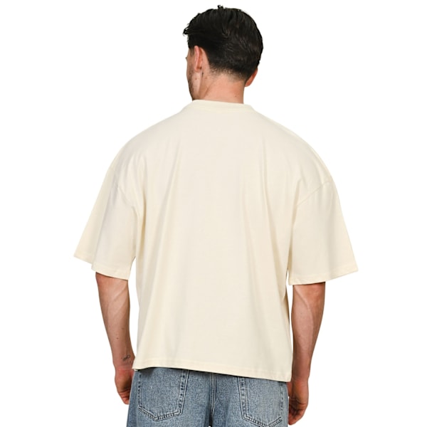 Casual Classics Unisex Vuxen Kammad Ringspunnen Bomull Boxig Oversize Ecru S