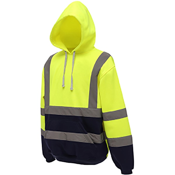 Yoko Hi Vis Reflex Hoodie 2XL Hi Vis Gul/Adm Hi Visibility Yellow/Admiral Navy 2XL