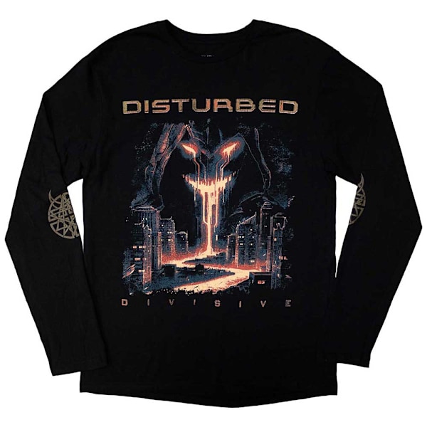 Disturbed Unisex Adult European Tour ´23 Divisive Long-Sleeved Black XL