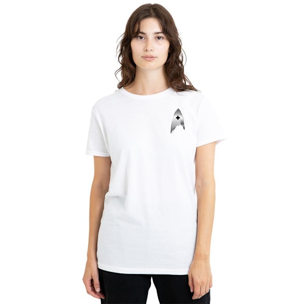 Star Trek: Discovery Unisex Vuxen Medicinsk Badge T-Shirt XXL Whi White XXL