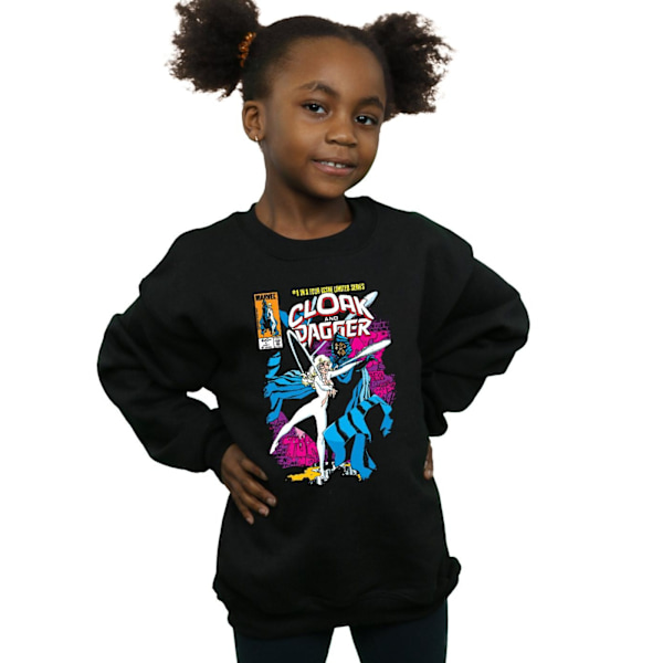 Marvel Girls Cloak And Dagger Comic Cover Sweatshirt 12-13 År Black 12-13 Years