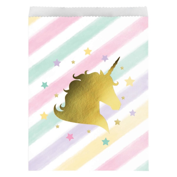 Creative Party Unicorn Paper Party Bags (paket med 10) One Size M Multicoloured One Size